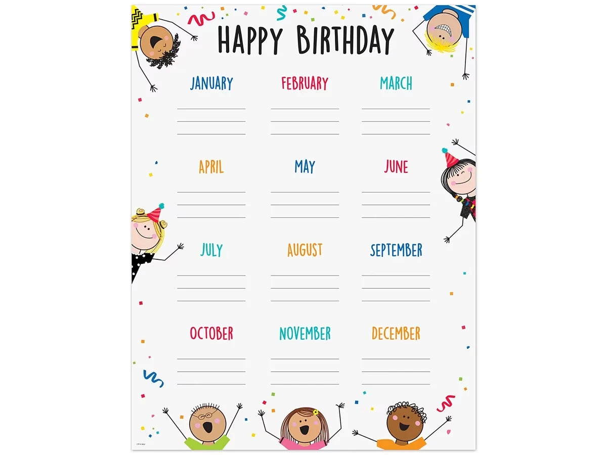 Stick Kids Birthday Poster - US 8455