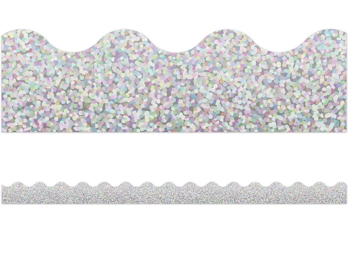 Silver Sparkle Scalloped Border - US 2311