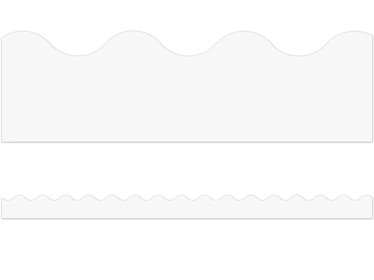 Bright White Scalloped Border - US 3789