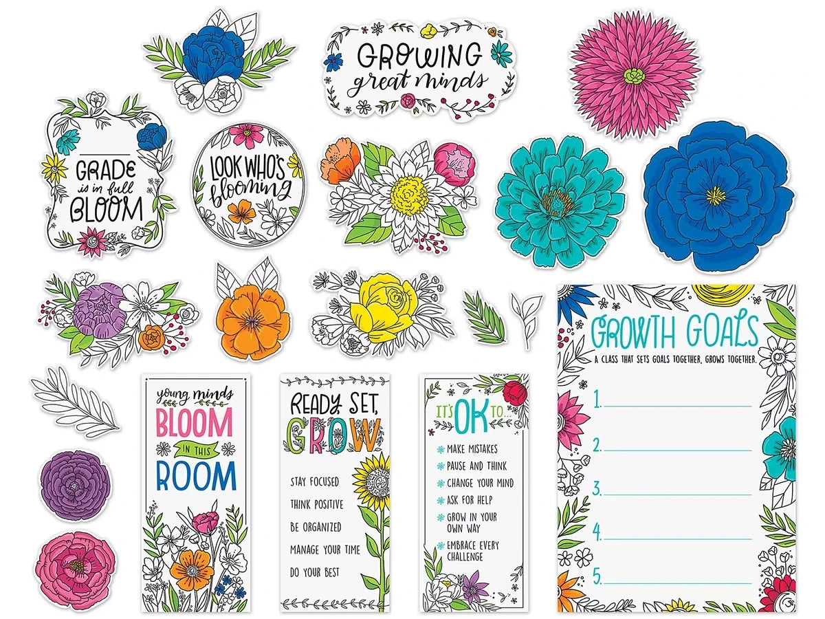 Bright Blooms Bulletin Board Set - US 4876