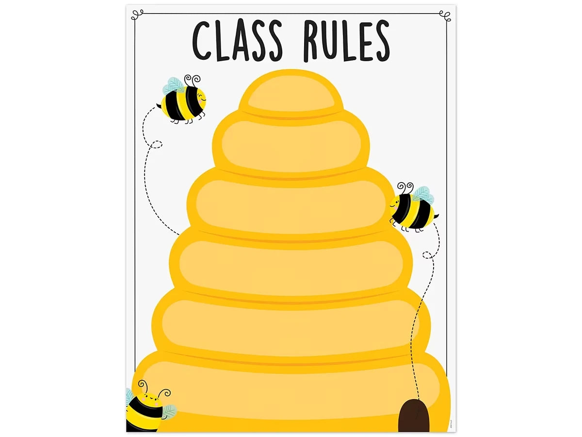 Busy Bees Classroom Rules Poster - US 6820