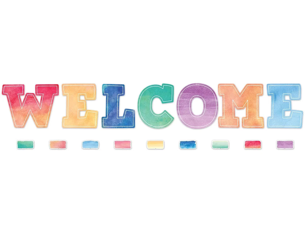 Watercolor Welcome Bulletin Board Set - US 8855