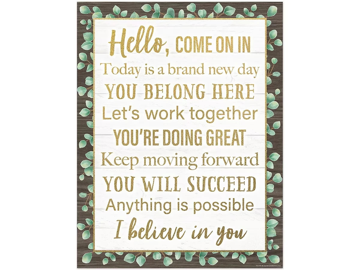 Eucalyptus Hello, Come on In Poster - US 2771