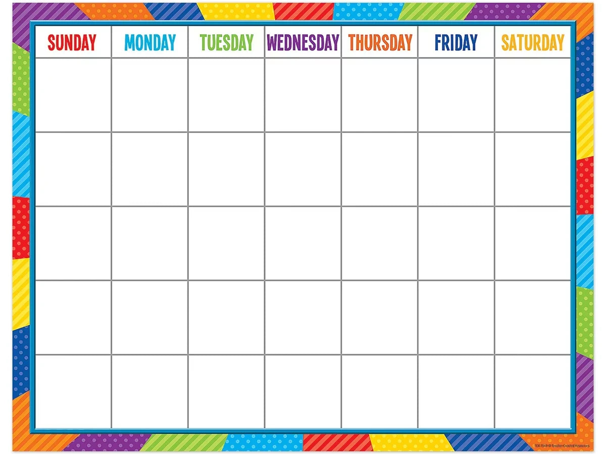 Playful Patterns Classroom Calendar - US 6961