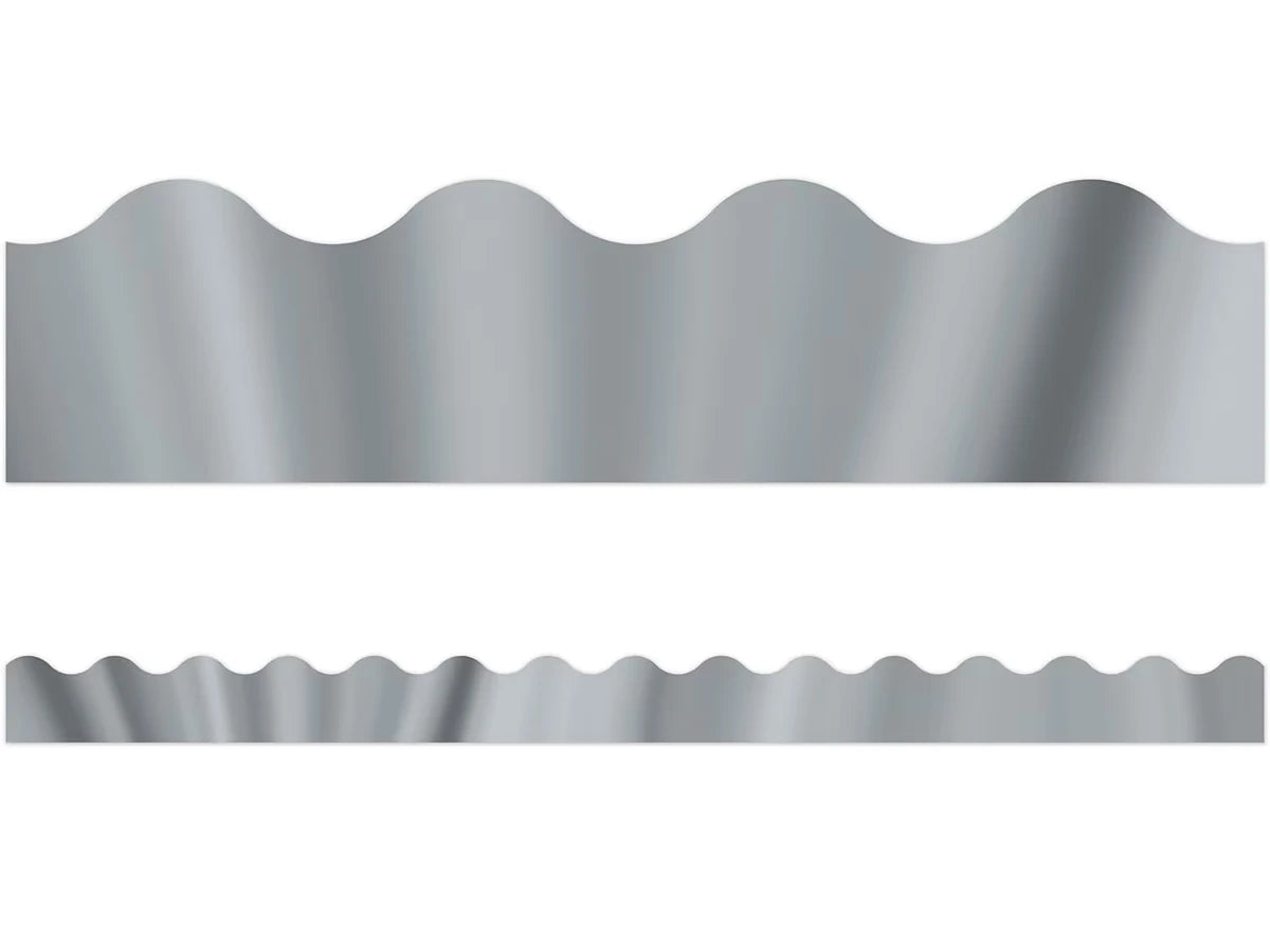 Silver Metallic Scalloped Border - US 5584