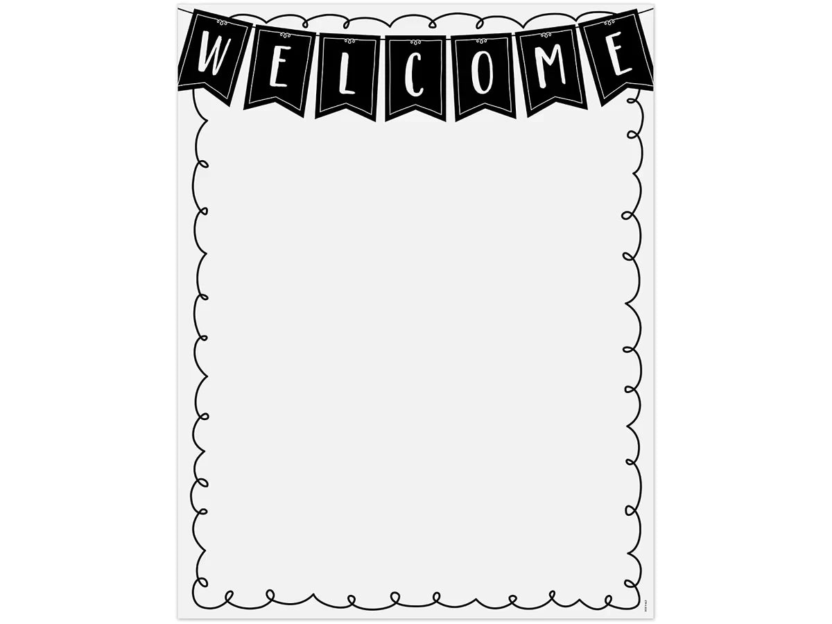 Black & White Welcome Poster - US 3258