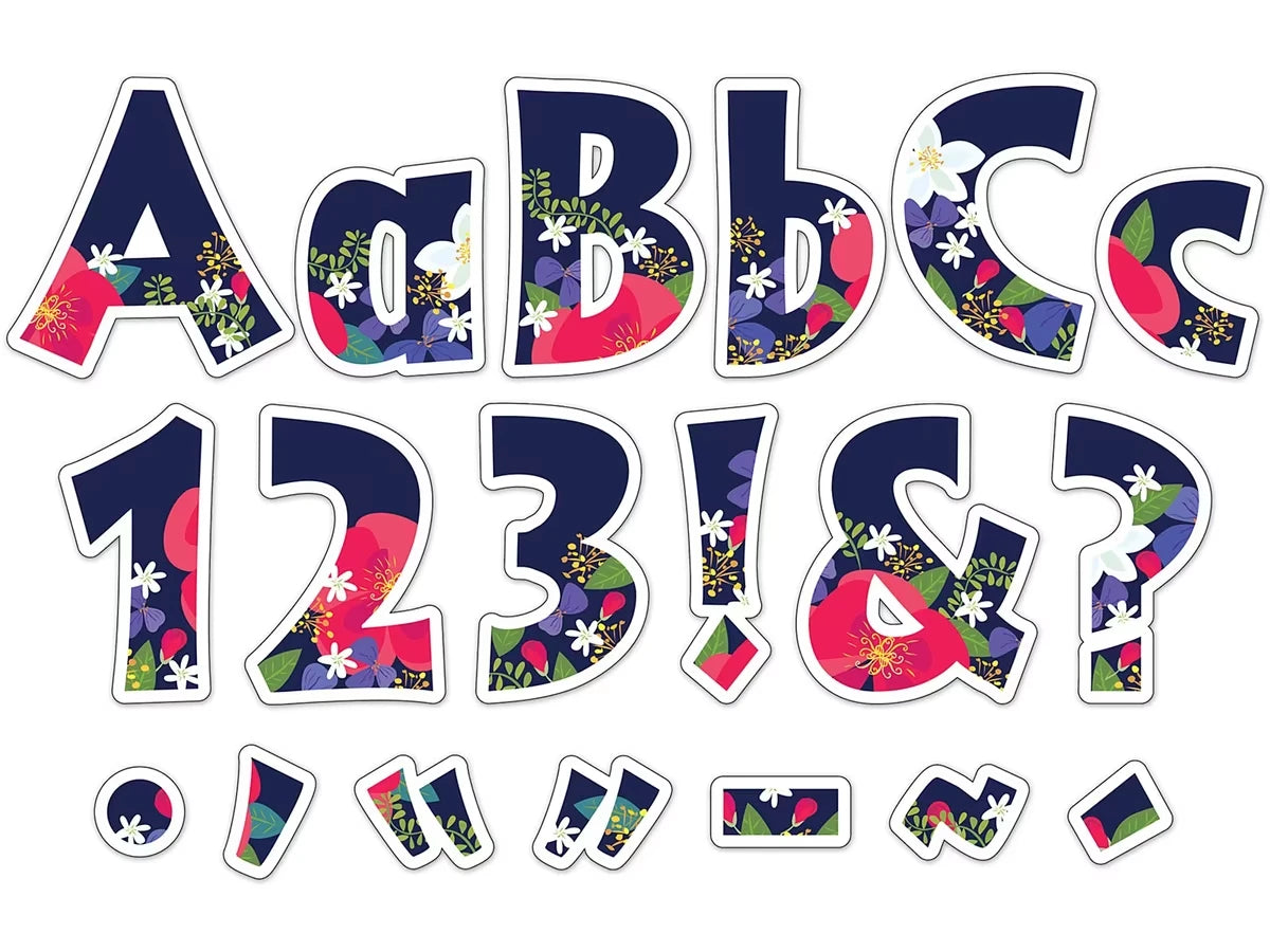 Petals & Prickles Floral 4" Punch-Out Letters - US 8020