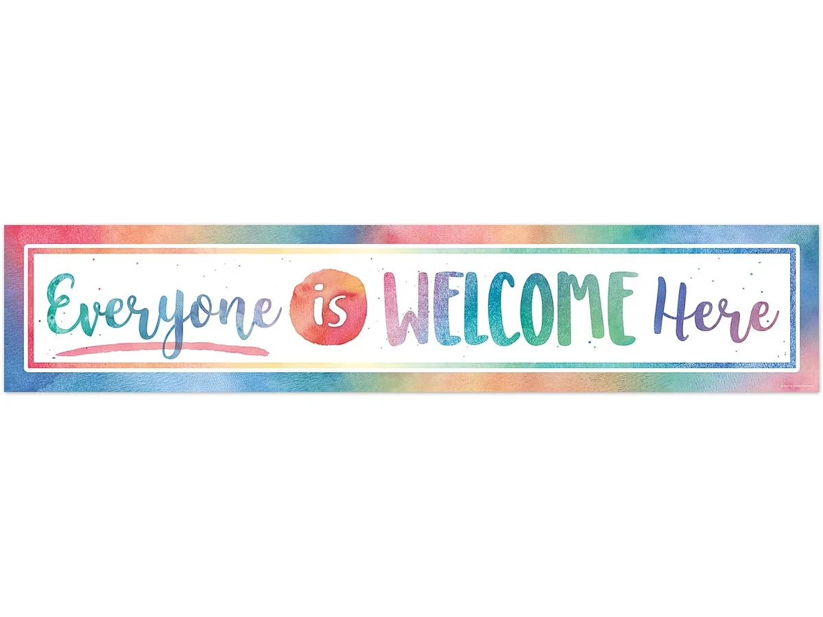 Watercolor Everyone Is Welcome Banner - US 6335