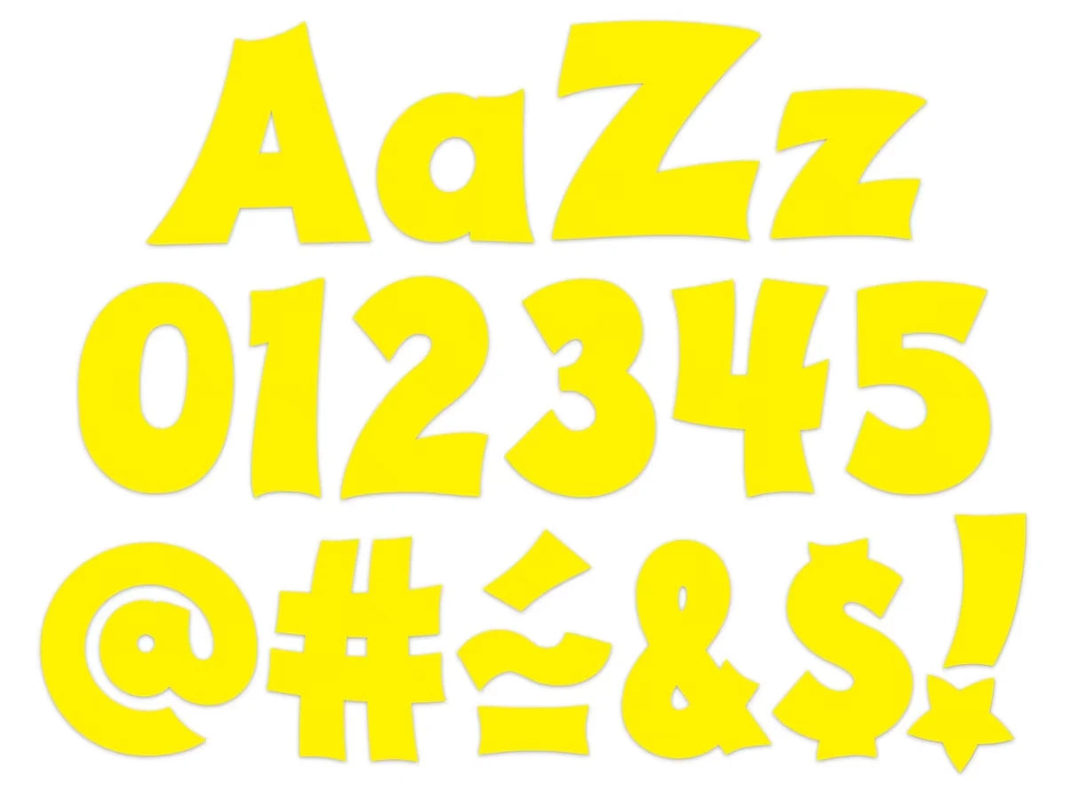 Yellow Spanish/English 4" Punch-Out Letters - US 1842