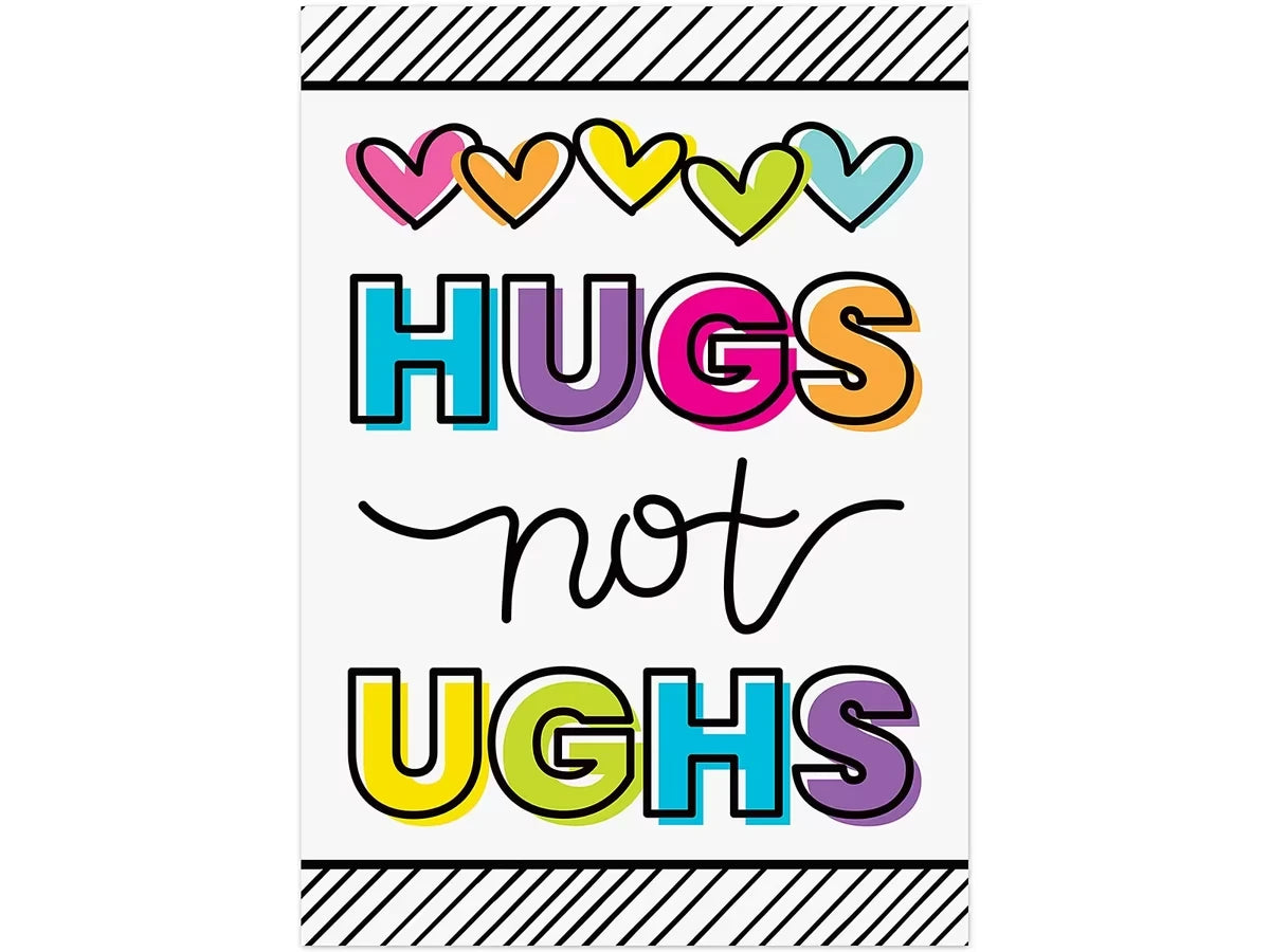 Kind Vibes Hugs Not Ughs Poster - US 3554