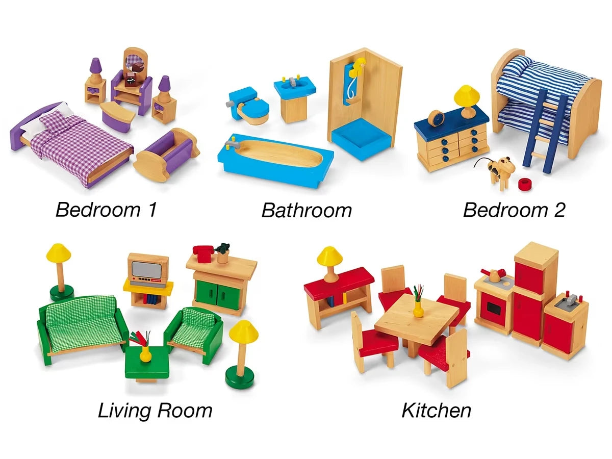 Play-All-Around Dollhouse Furniture - US 7852