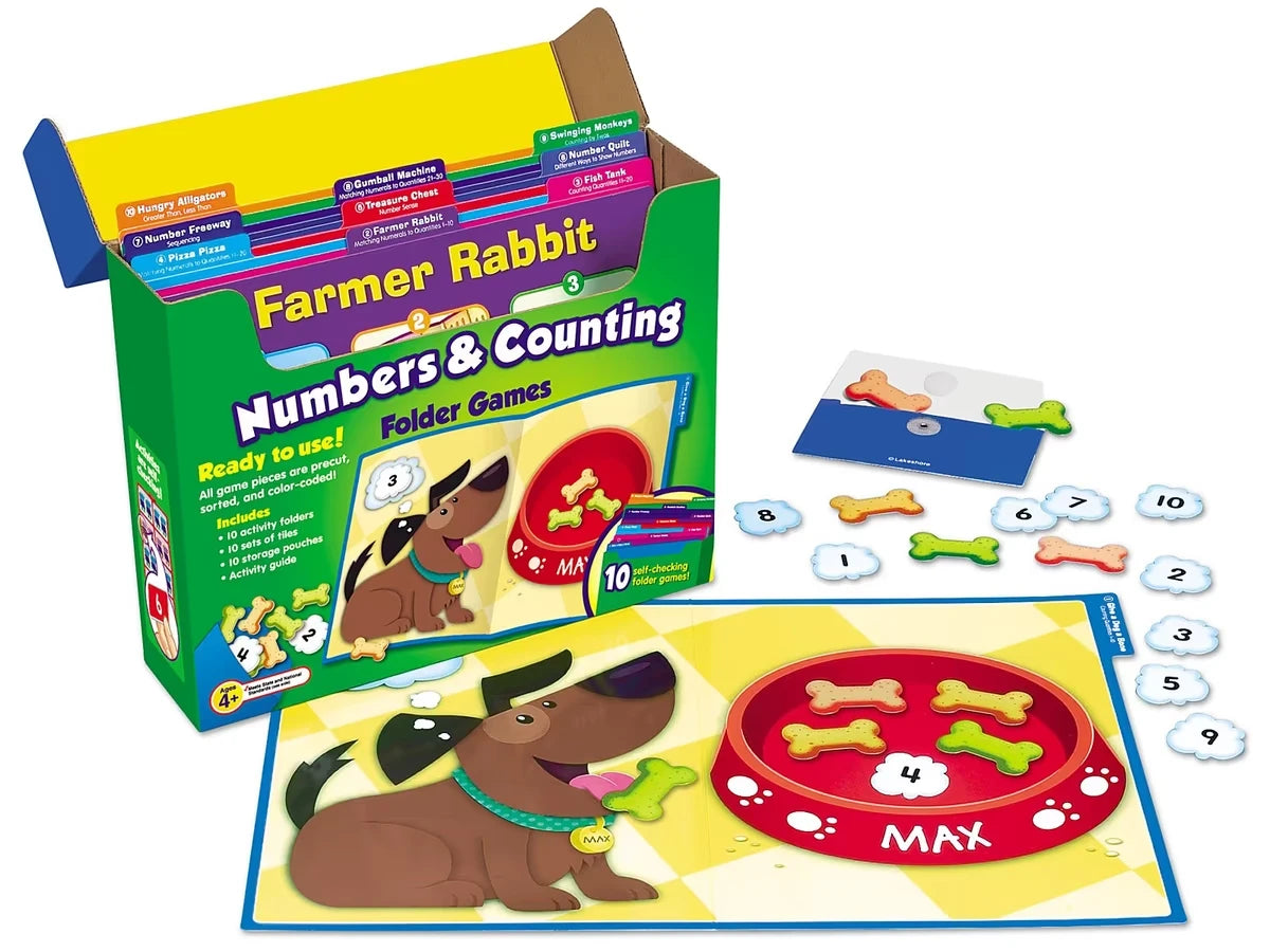 Numbers & Counting Folder Game Library - Pre K-K - US 1737