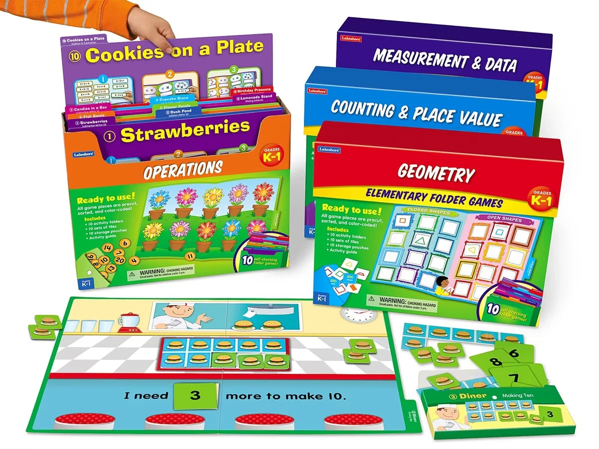 Math Folder Game Libraries - K-Gr. 1 - Complete Set - US 2331