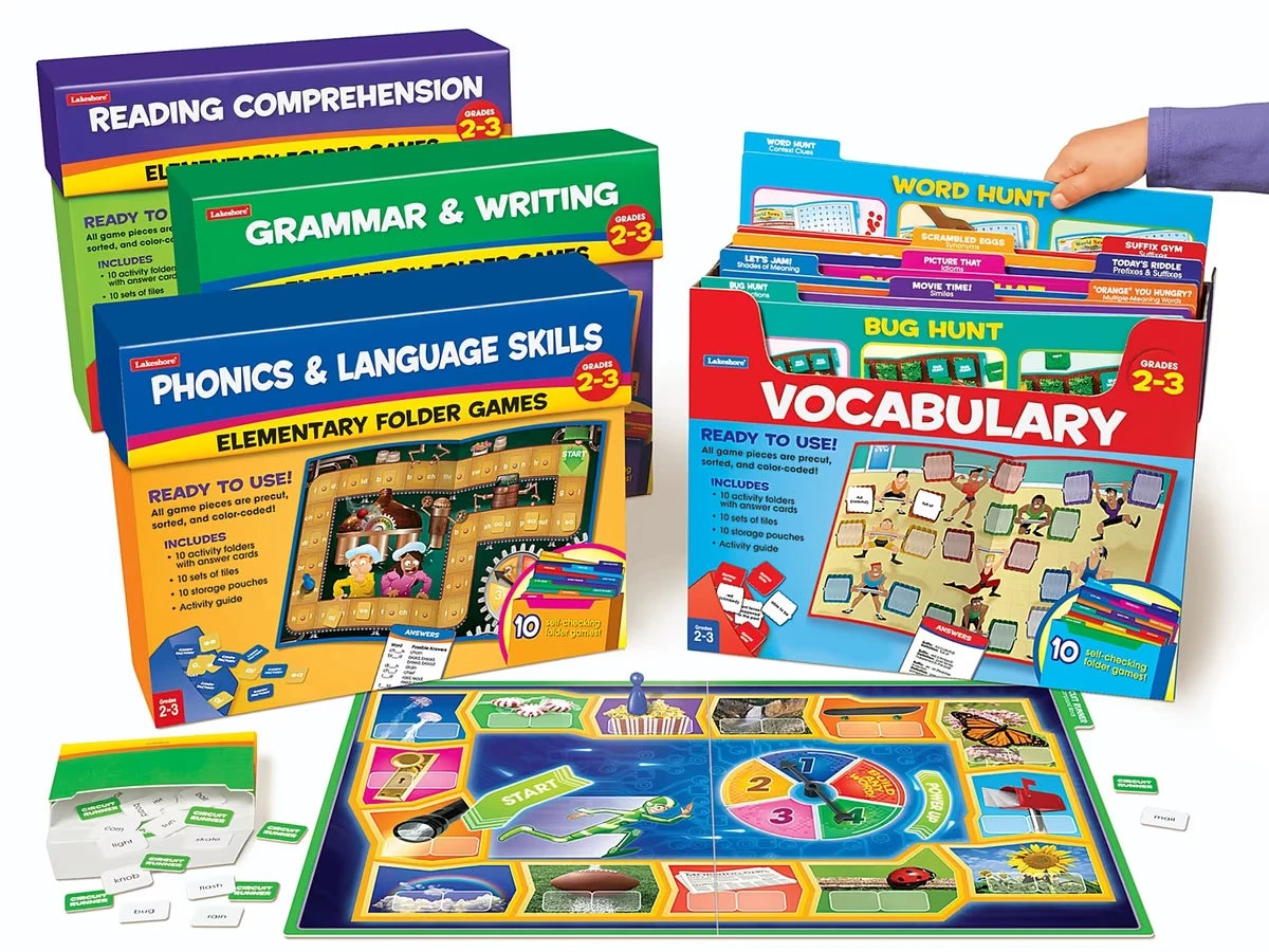 Reading & Writing Skills Folder Game Libraries - Gr. 2-3 - Complete Set - US 1821