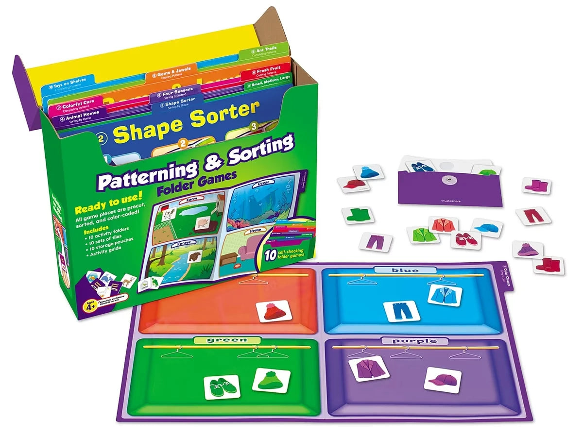 Patterning & Sorting Folder Game Library - Pre K-K - US 2668