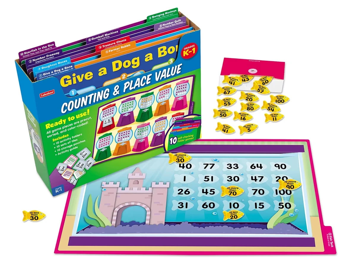 Counting & Place Value Folder Game Library - K-Gr. 1 - US 3692