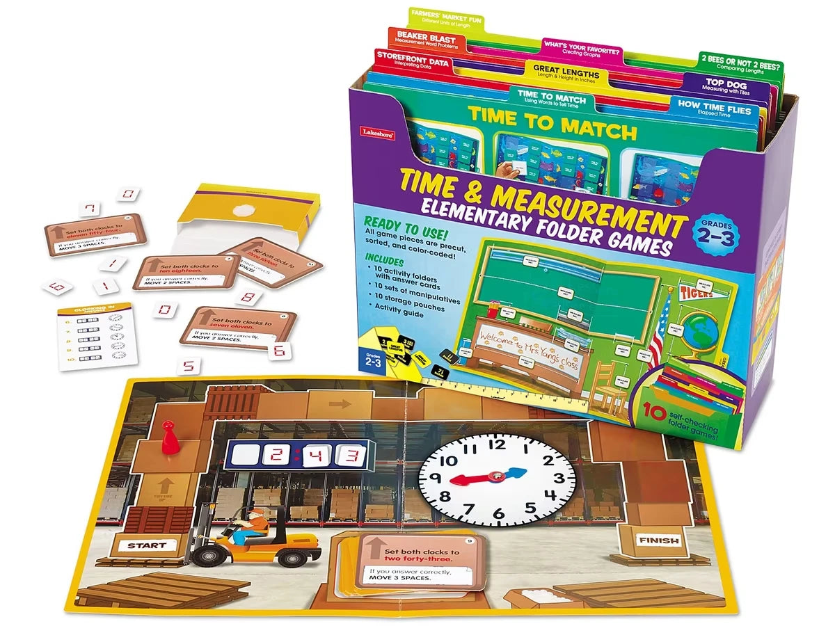 Time & Measurement Folder Game Library - Gr. 2-3 - US 4615
