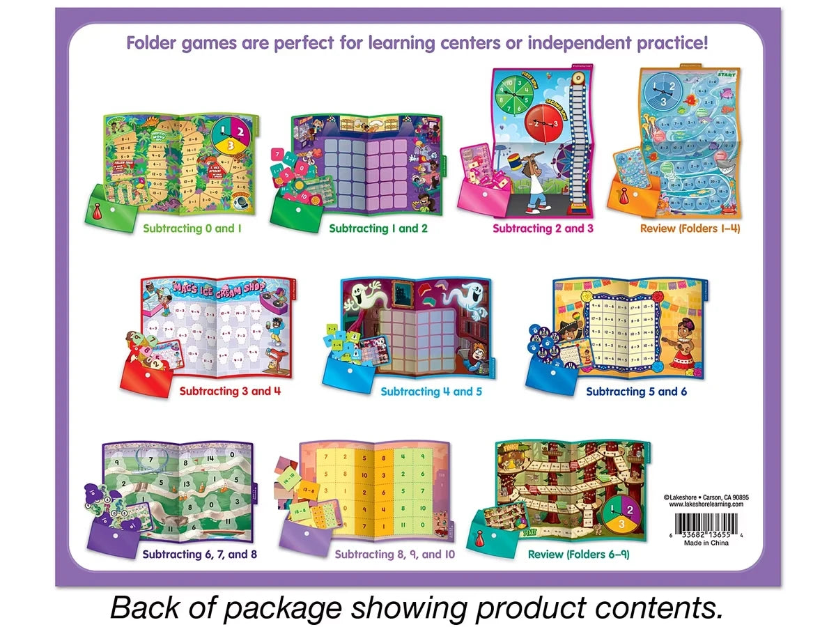 Subtraction Facts Folder Game Library - K-Gr. 2 - US 1656