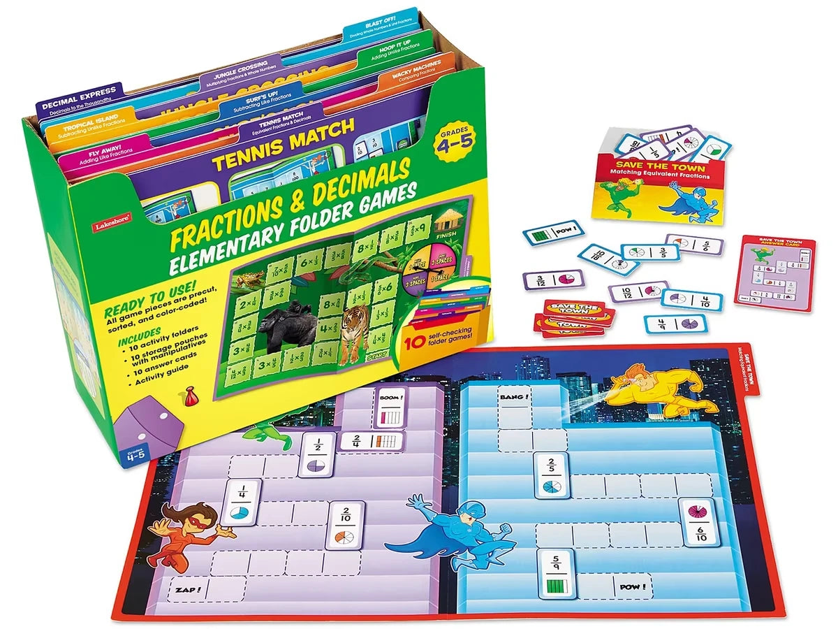 Fractions & Decimals Folder Game Library - Gr. 4-5 - US 4869