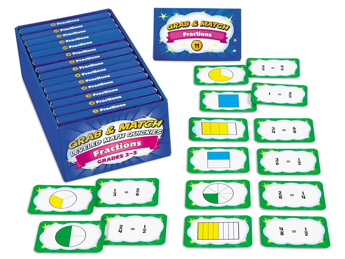 Grab & Match Leveled Fractions Quickies - Gr. 2-3 - US 4783