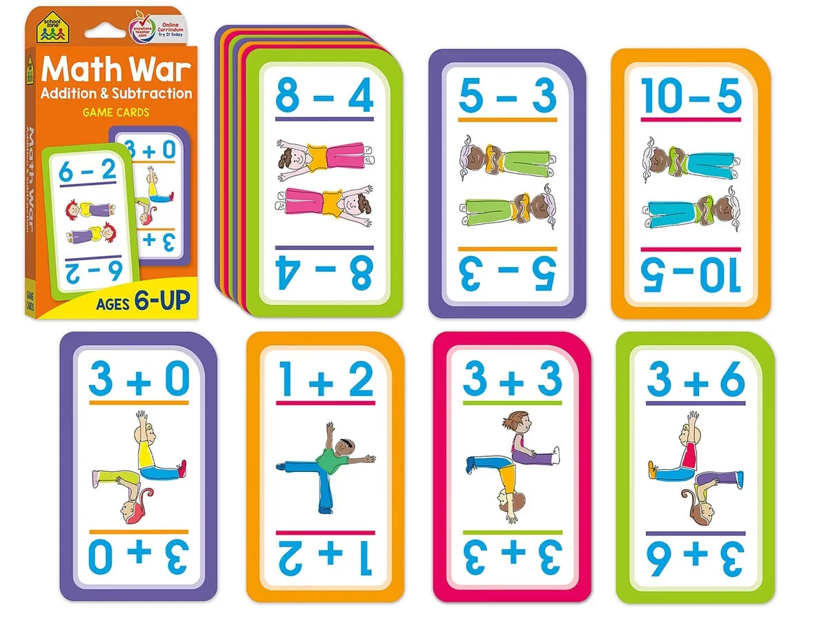 Math War: Addition & Subtraction Game Cards - US 6230