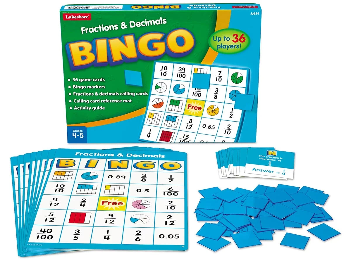 Fractions & Decimals Bingo - US 4109