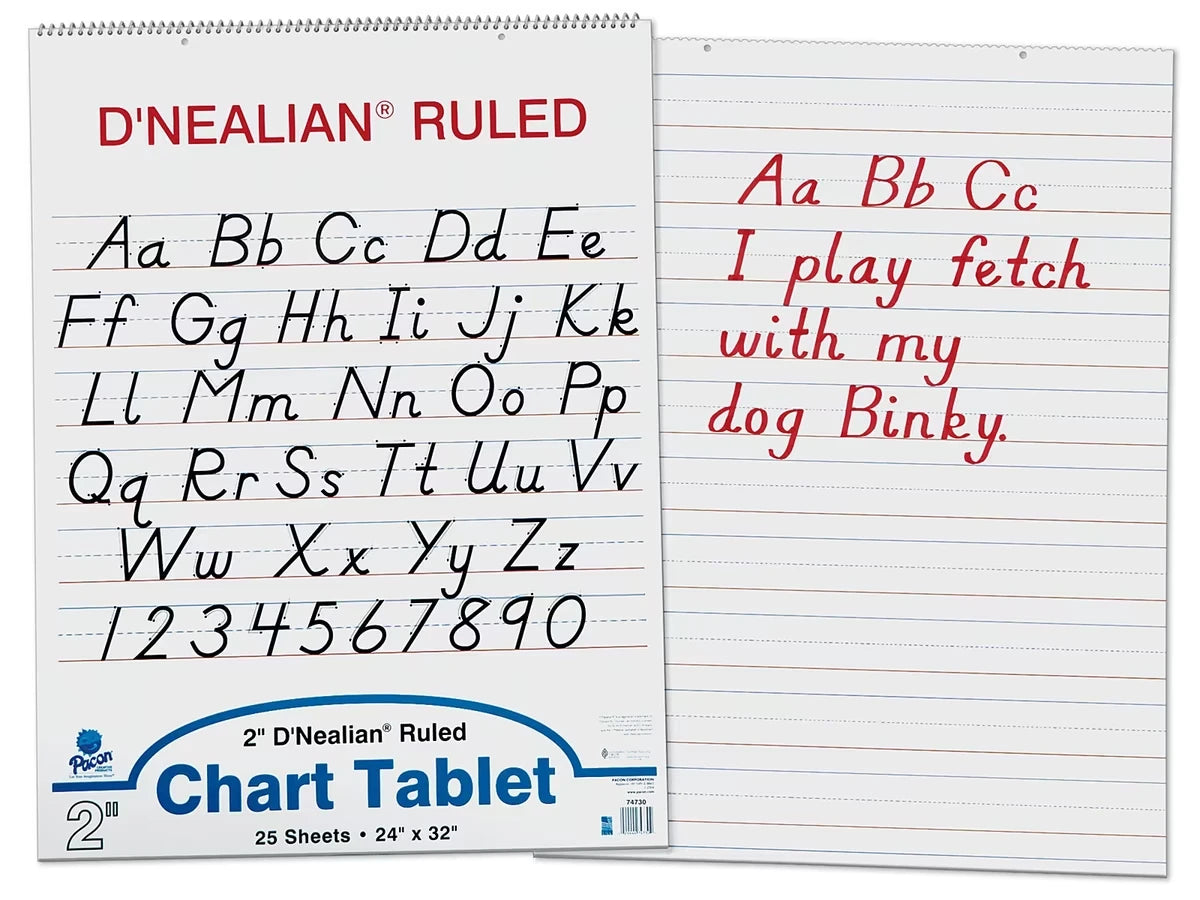 2" D`Nealian Ruled Chart Tablet - US 4151