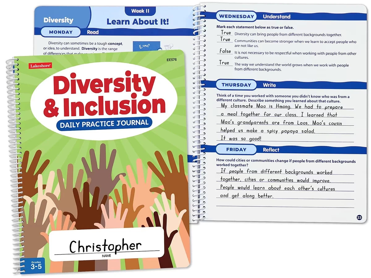 Diversity & Inclusion Daily Practice Journal - Gr. 3-5 at Lakeshore Learning - US 2082