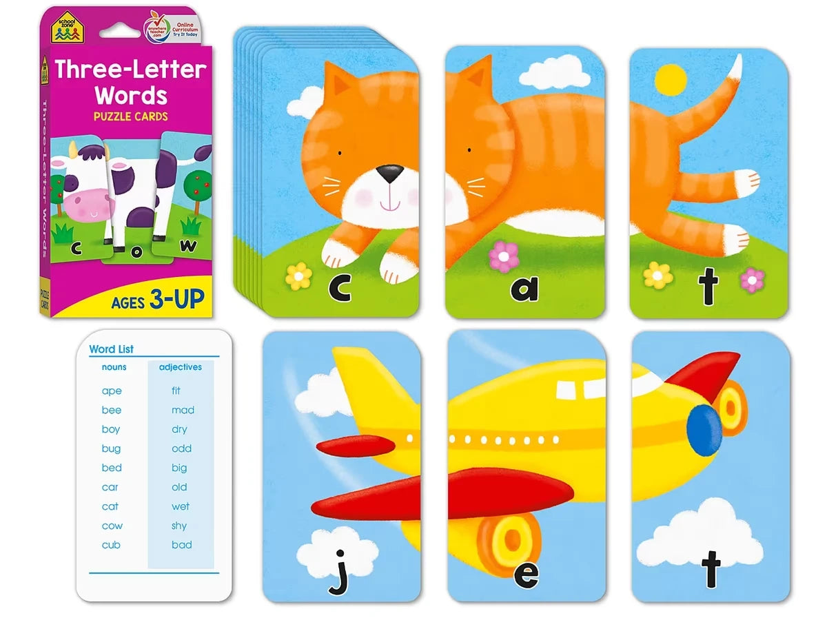 3-Letter Words Puzzle Cards - US 9562