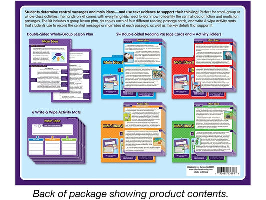 Main Idea & Central Message Finding Evidence Kit - Gr. 2-3 - US 3812