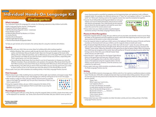 Individual Hands-On Language Kit – Kindergarten - US 4726