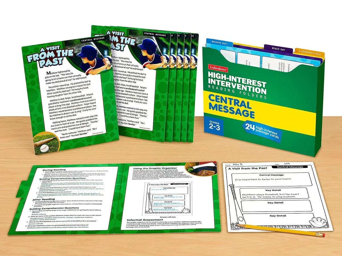 Central Message High-Interest Intervention Reading Folders - Gr. 2-3 - US 5646