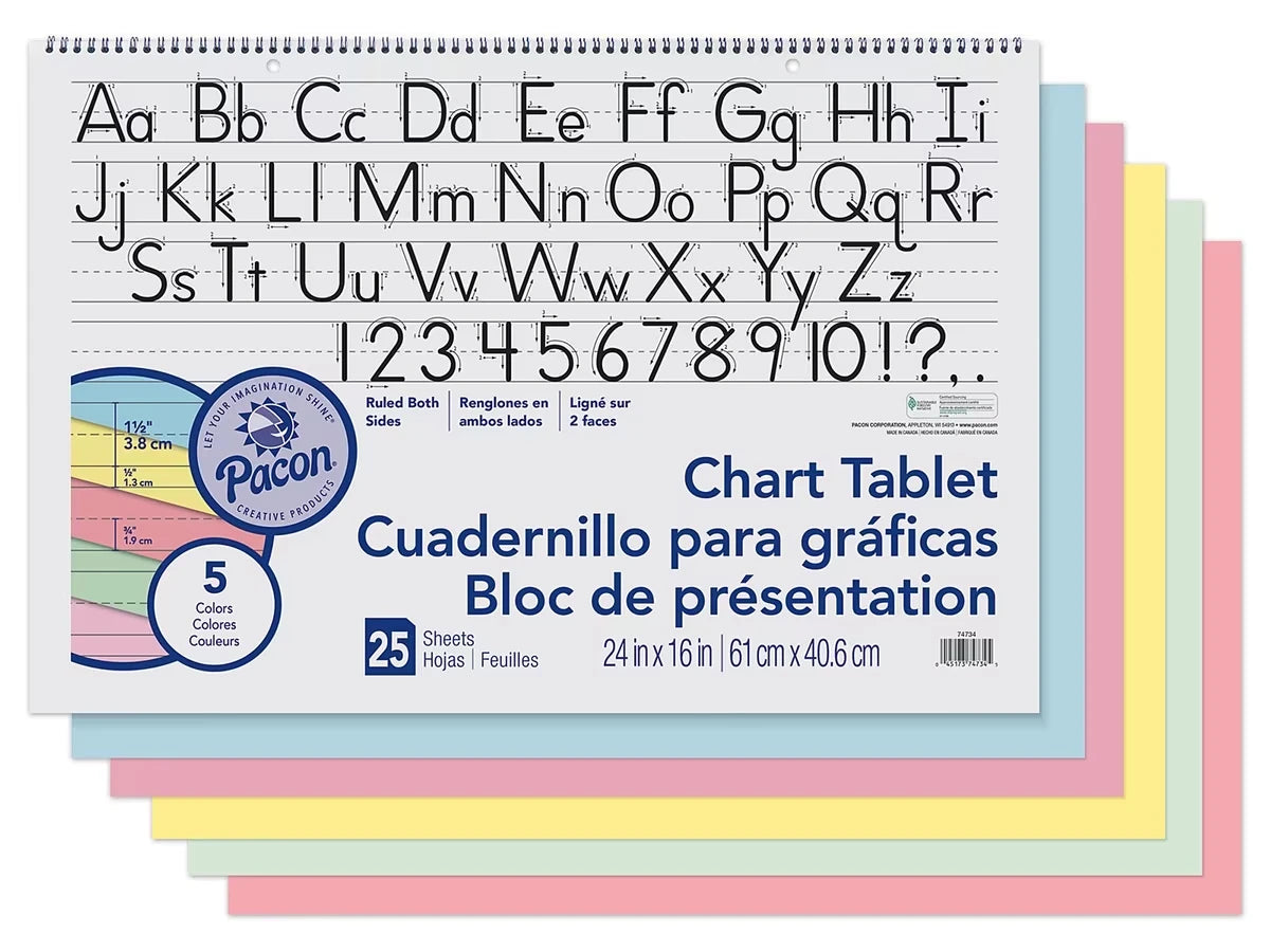 Pastel Ruled Chart Tablet - US 9409
