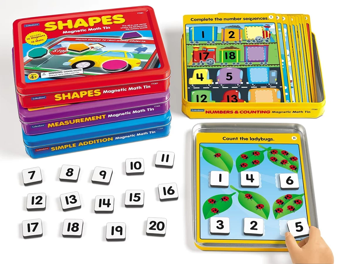 Magnetic Math Activity Tins - Complete Set - US 9114