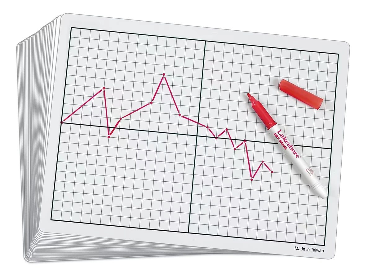 Write & Wipe Graphing Boards with X-Y Axis - Set of 30 - US 9067