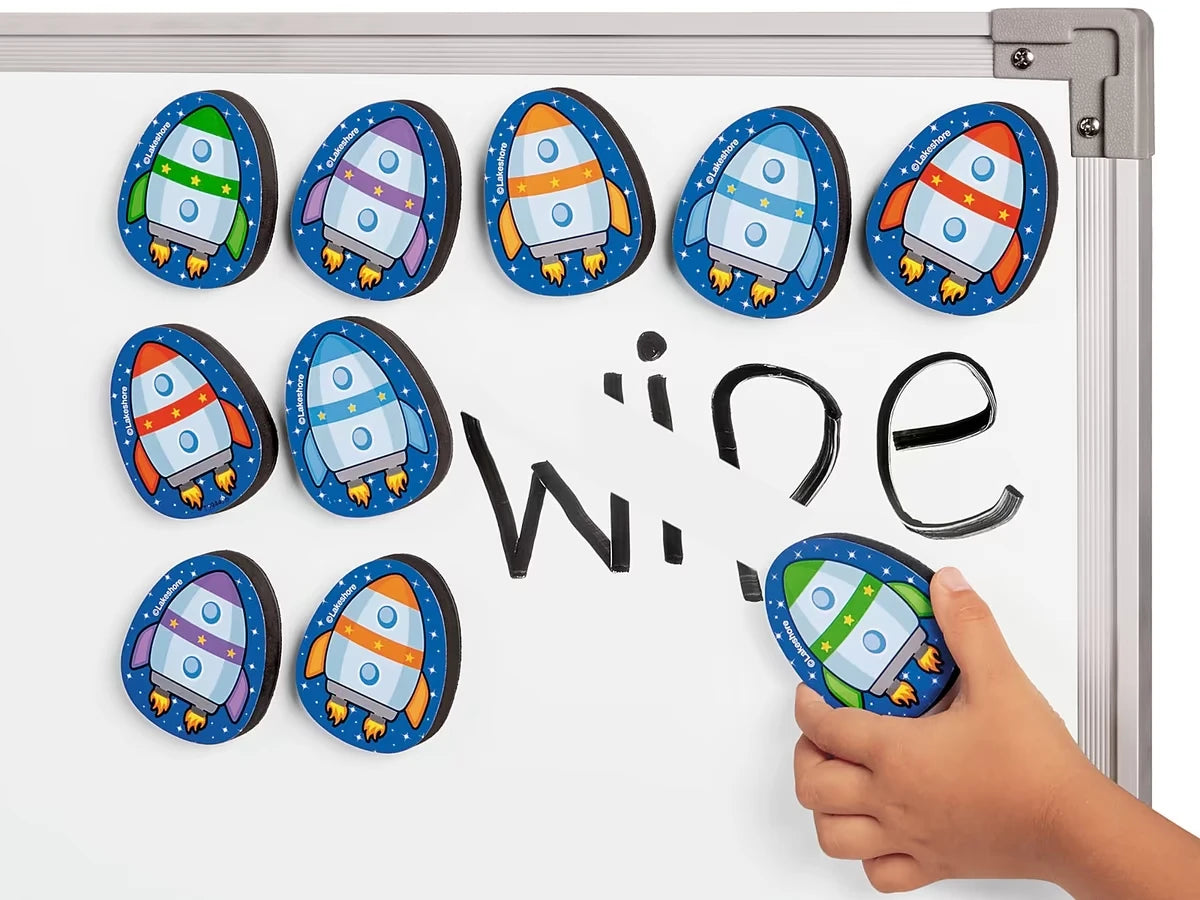 Magnetic Write & Wipe Erasers - Set of 10 - US 8637