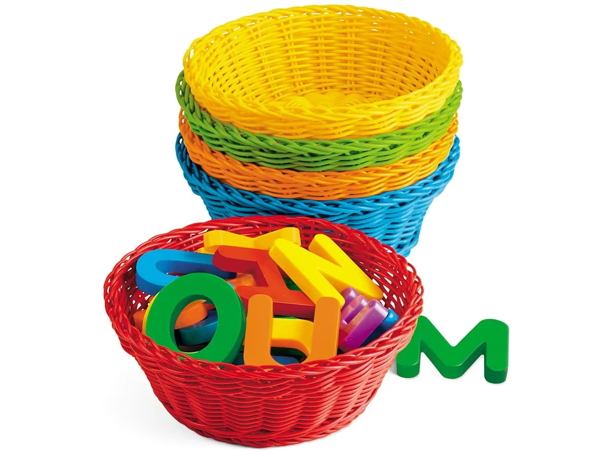 Dishwasher-Safe Round Multicolor Baskets - Set of 5 - US 9781