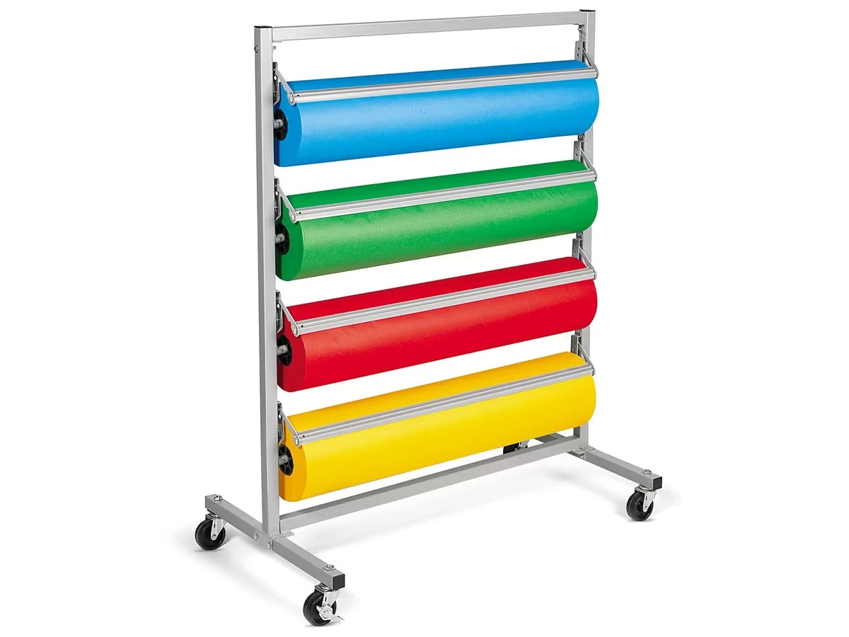 Portable Butcher Paper 4-Roll Holder/Cutter Floor Rack - US 6219