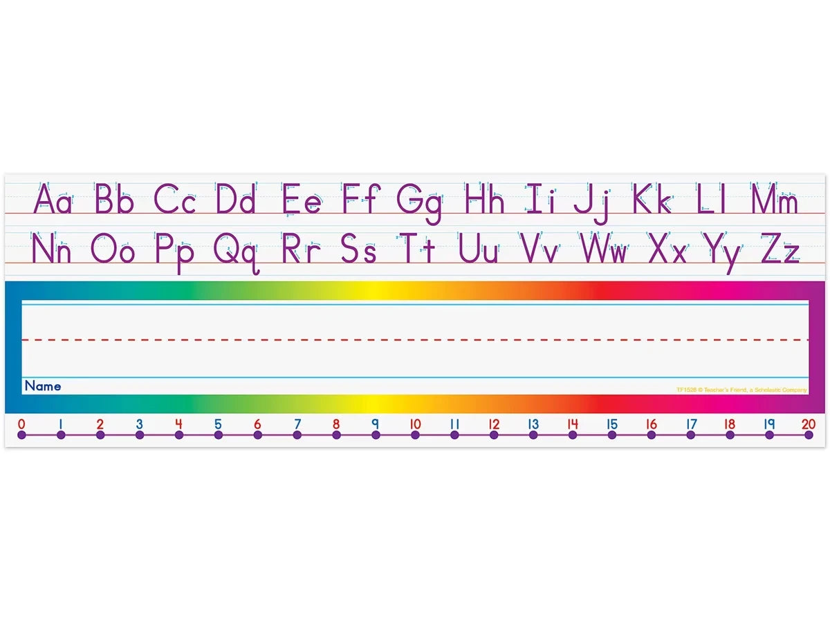Alphabet Rainbow Reference Nameplates - Pre K-K - US 6884