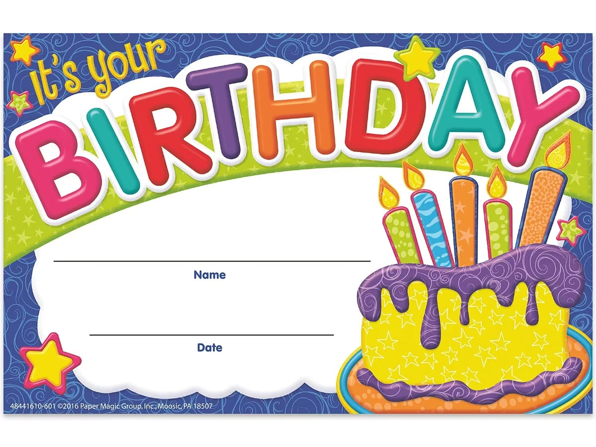 Color My World Birthday Certificates - US 8283