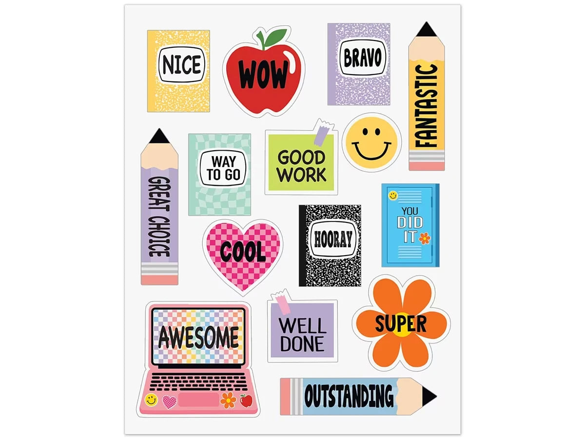 Cool for School Motivational Stickers - US 8797