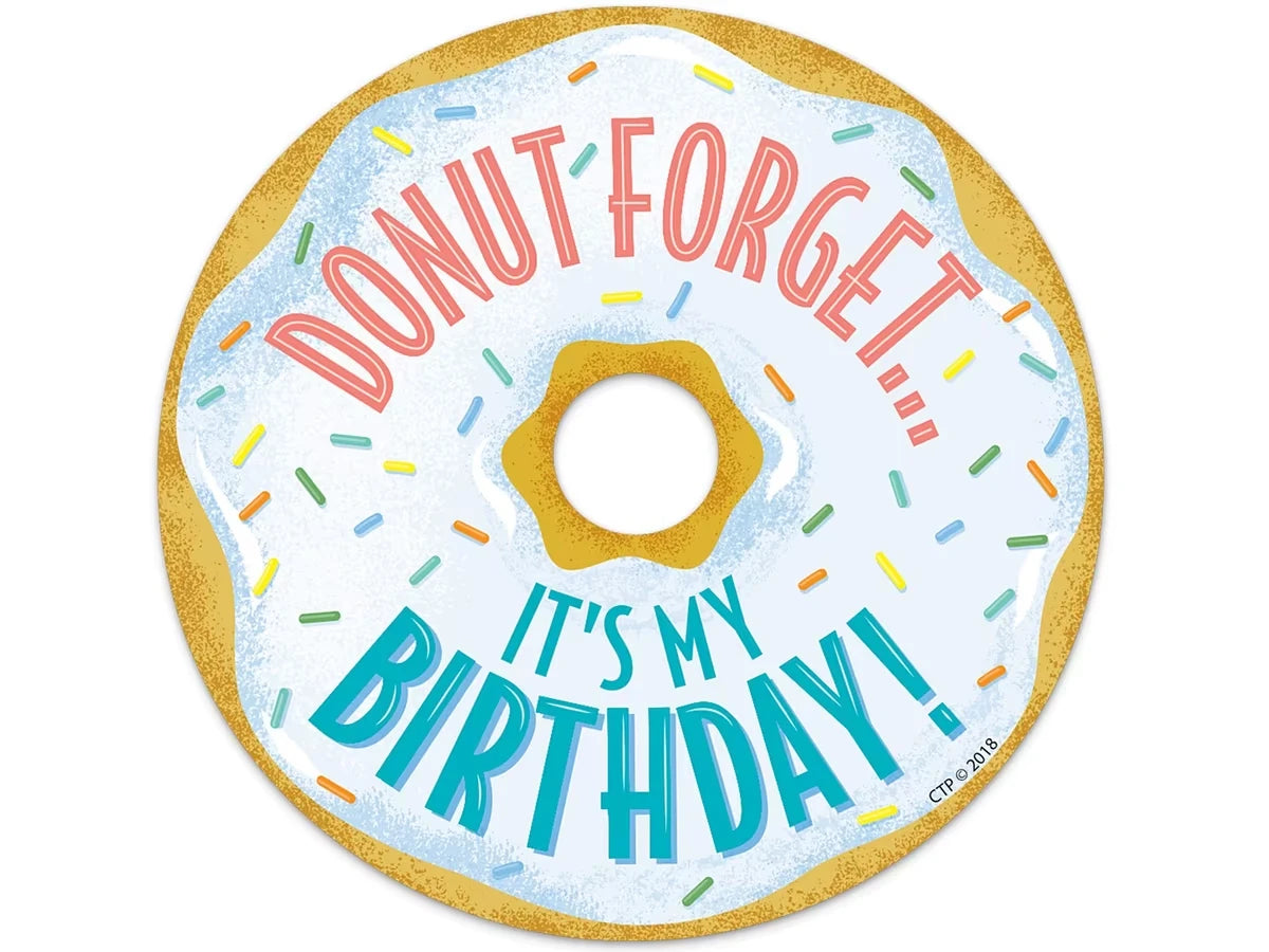 Mid-Century Mod Donut Birthday Badges - US 9681