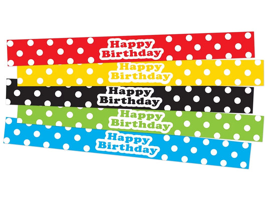 Polka Dot Birthday Slap Bracelets - US 3439