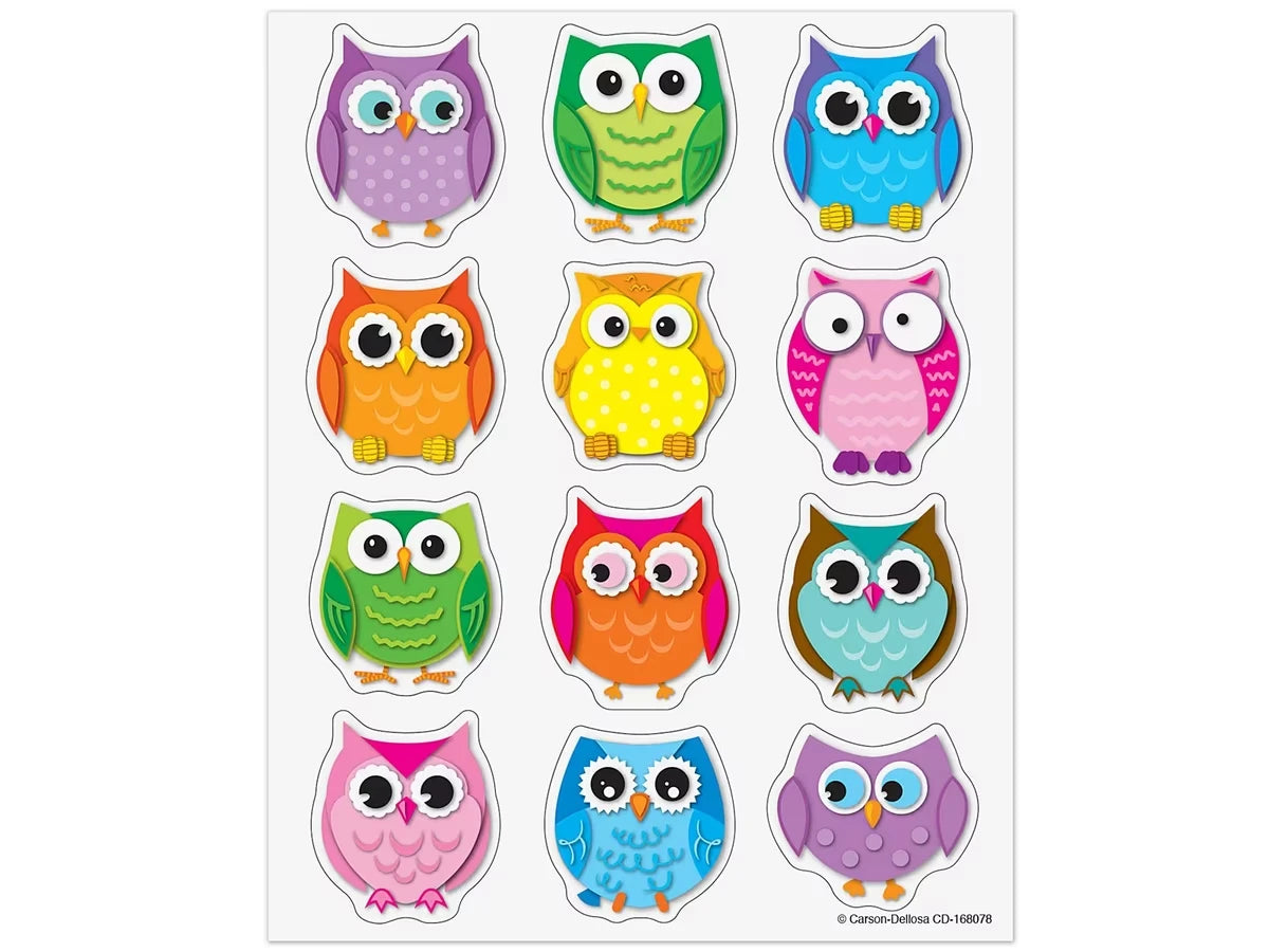 Colorful Owl Stickers - US 2289