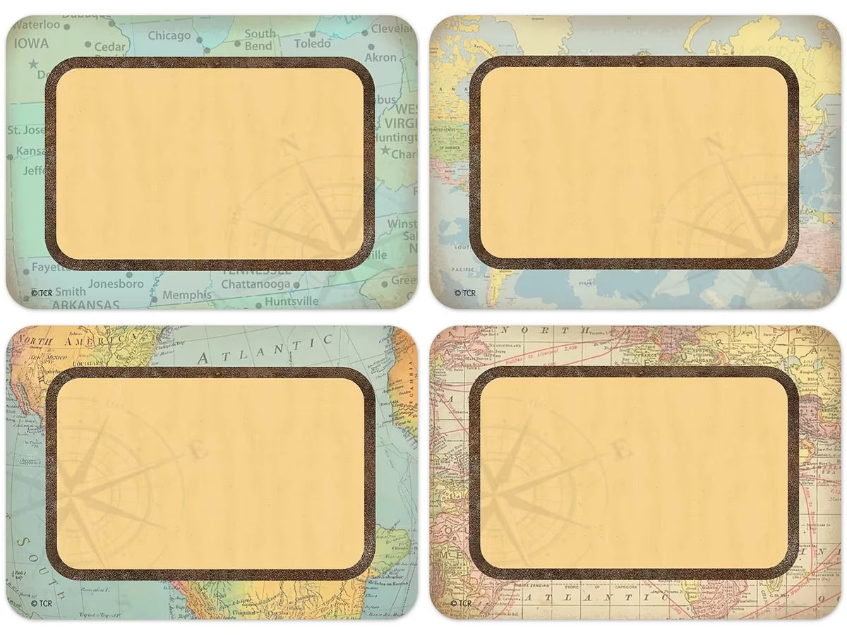 Travel the Map! Name Tags - Variety Pack - US 2304