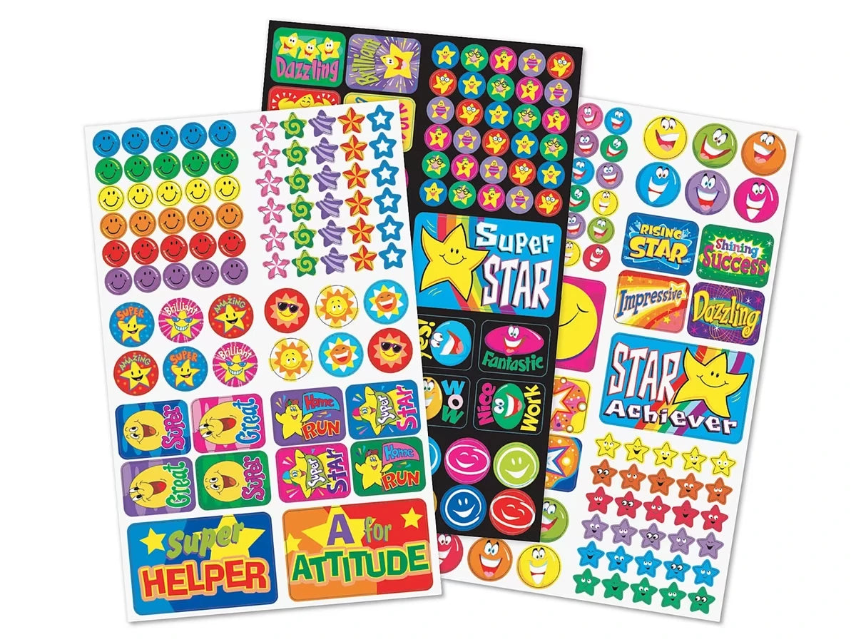 Super Star & Smile Stickers - Variety Pack - US 5854