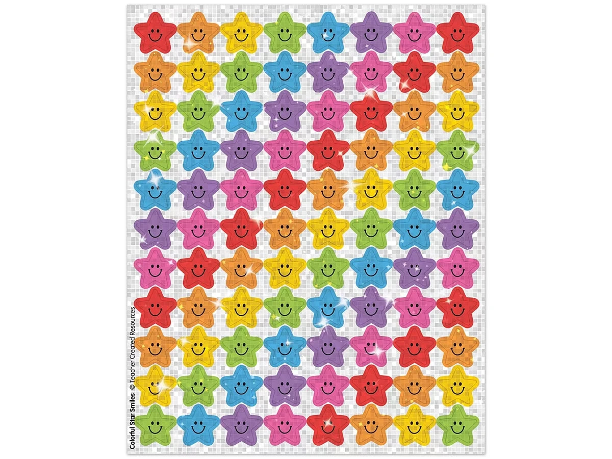 Colorful Star Smiles Mini Stickers - US 8142