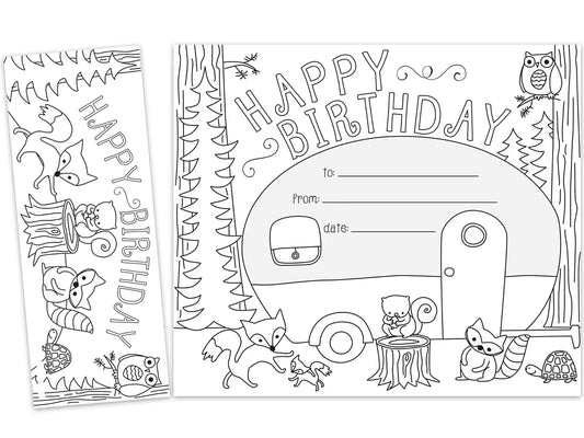 Color Me! Double-Sided Bookmark Birthday Certificates - US 9704
