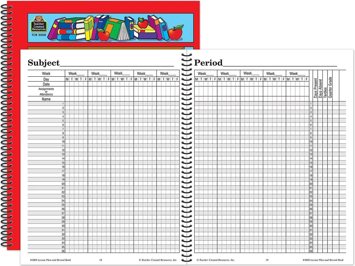 Classroom Lesson Plan & Record Book - US 9230