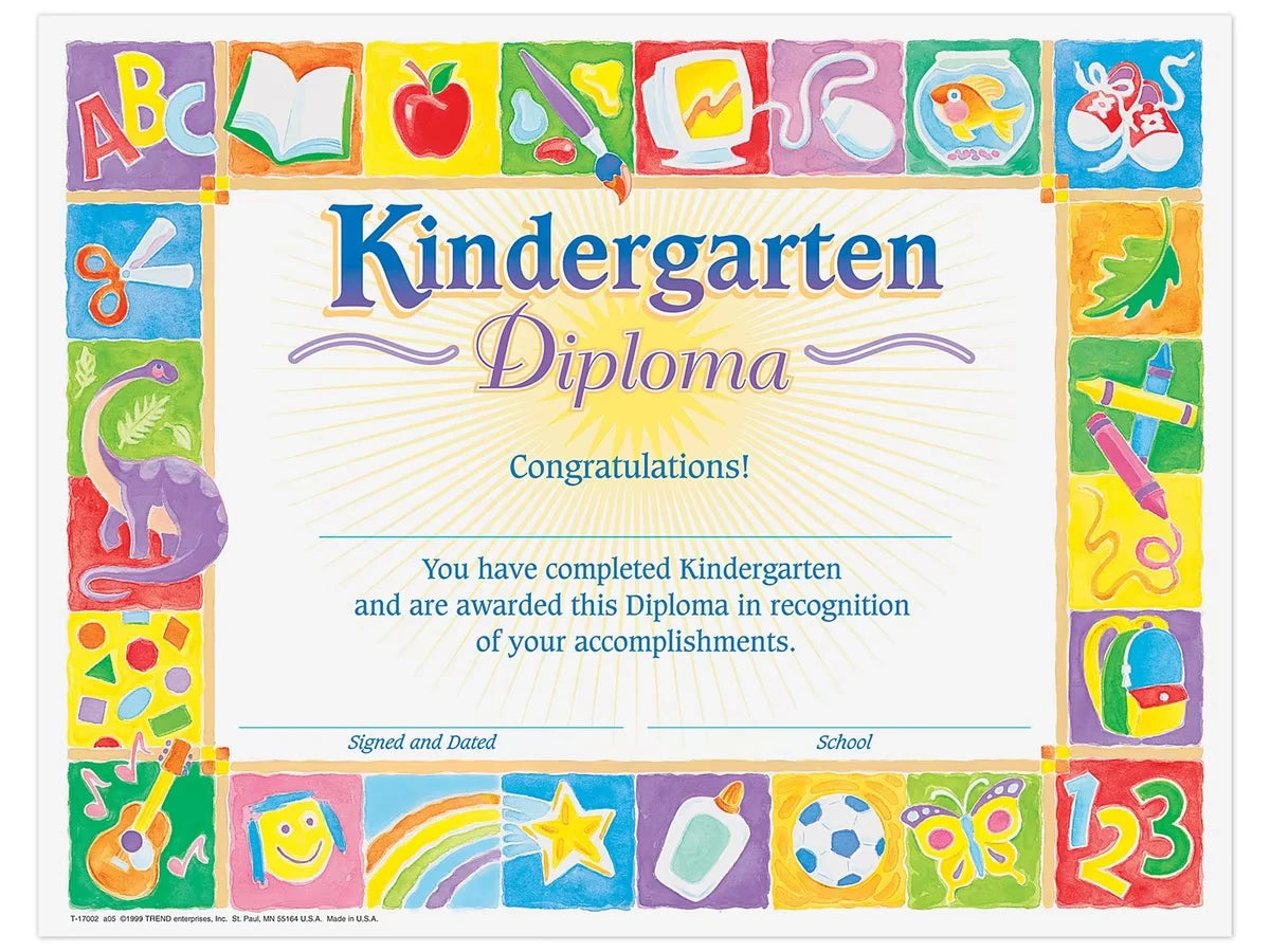 Kindergarten Diploma Certificates - US 8278